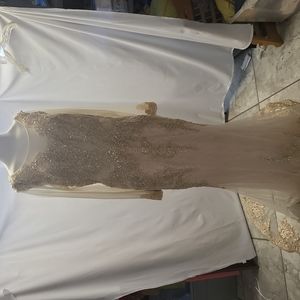 Elizabeth K by Gls Beach cream women wedding / evening dress size XXL